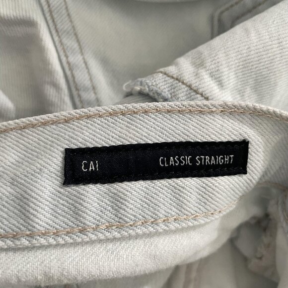 Edwin Jeans Womens 24 Light Wash CAI Straight Ripped Button Fly USA High Hopes - Picture 9 of 14